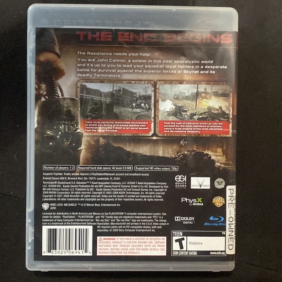 PS3 Terminator Salvation Game - Picture 2 of 3